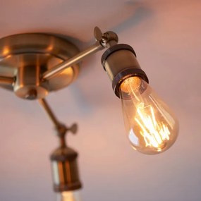 Endon 97243 - Faretto HAL 3xE27/10W/230V ottone