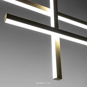 Zuma Line 22008P-BK/GD - Lampadario LED a sospensione con filo EDGE LED/42W/230V 3000/4000/6000K