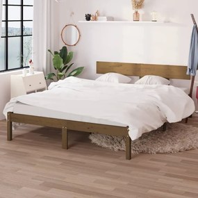 Giroletto Senza Materasso Ambrato İn Legno Di Pino 120x200 Cm /