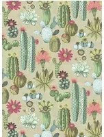 Eijffinger Carta da parati Cacti - Mehrfarbig Grün Sand
