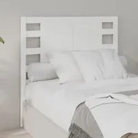 Testiera per Letto Bianca 106x4x100cm in Legno Massello di Pino 818756