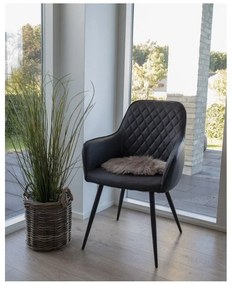 Set di sedie da pranzo blu scuro in imbottito con braccioli 2 pz Harbo – House Nordic