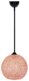Lampadario su corda  JUTE 1xE27/60W/230V rosa