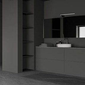 Lampada da parete per bagno SHINE LED/11W/230V 45 cm IP44 nera