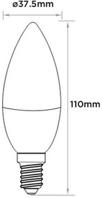 Lampadina LED E14 4W RGB+CCT Dimmerabile Colore RGB+CCT
