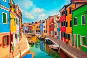 Carta da parati – Casette pastello nel villaggio