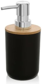 Dispenser sapone da appoggio nero in abs e bambù Surf