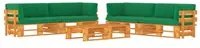 Set Divani a Pallet 6 pz Legno di Pino Impregnato Marrone Miele cod mxl 45788