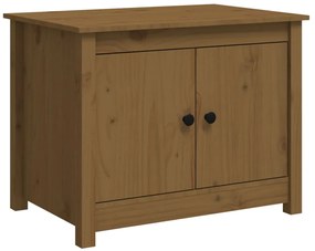 Tavolino da salotto miele 71x49x55 cm in legno massello di pino