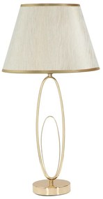 Lampada da tavolo bianca con design Glam dorato Flush - Mauro Ferretti