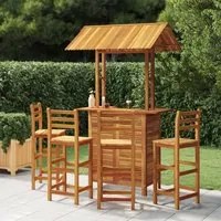 Set da Bar per Giardino 5 pz in Legno Massello di Acacia cod mxl 43199