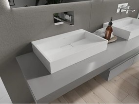 Mexen Ava lavello da appoggio in conglomerato B/O 60 x 38 cm, bianco - 23016000