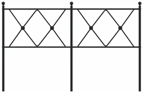 Testiera in metallo nero 137 cm