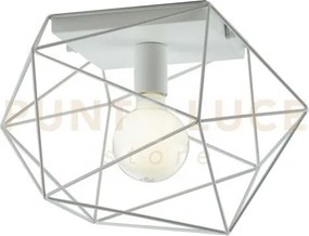Plafoniera abraxas bianca 1 luce attacco e27 20x18,5x26,5cm in metallo