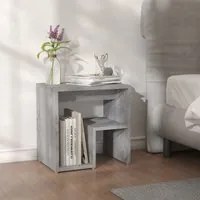 Comodino Grigio Sonoma 40x30x40 cm in Legno Multistrato cod mxl 31168