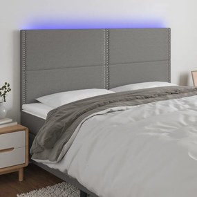 Testiera A Led Grigioscuro 180x5x118/128cm İntessuto /