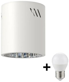 Faretto LED GEORGE 1xE27/6W/230V diametro 11 cm bianco