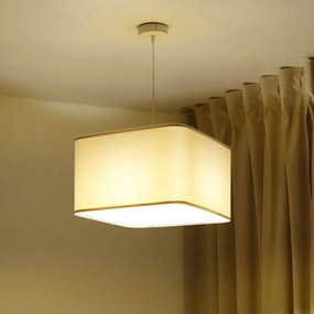 Maco Design Lampada a sospensione Kwadro, bianca, 40 x 40 cm, tessuto in velluto