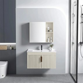 Set di mobili da bagno con lavabo Astor 60 cm Beige