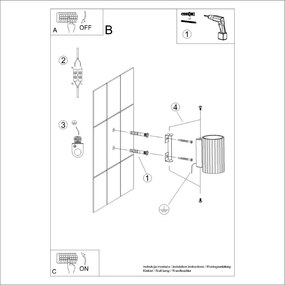Lampada da parete verde Gleam – Sollux
