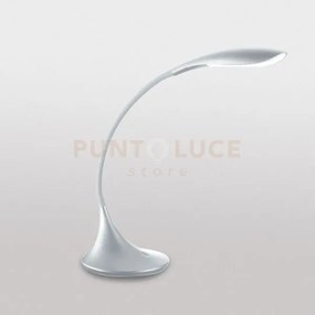 Gls004- lampada da tavolo grigio lucido flessibile in silicone dimm...