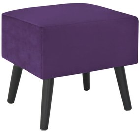 Comodini viola scuro 2 pz 40x35x40 cm in velluto