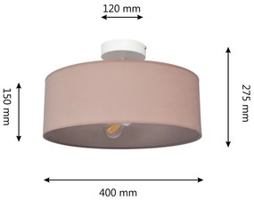 Lampadario a sospensione con supporto rigido ALBA 3xE27/15W/230V rosa