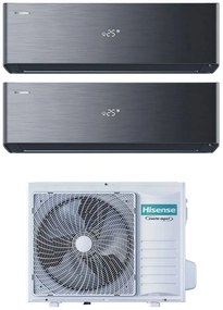 Condizionatore Hisense Dual Split Inverter ENERGY PRO X BLACK 9+9 con 2AMW35U4RGC R-32 Wi-Fi Integrato