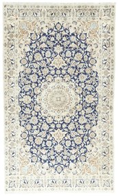 Nain Tappeto persiano 220 x 120 Blu (Iran) Annodato A Mano