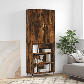 Credenza Rovere Fumo  69,5x34x180 Cm İn Legno Multistrato /