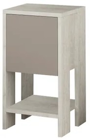 Comodino EMA 55x30 cm bianco/beige