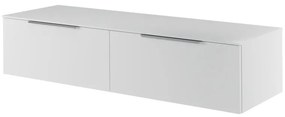 Mobile da bagno sotto lavabo Neo bianco laccato L 150 x H 33 x P 48.3 cm 2 cassetti, lavabo non incluso