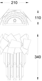 Brilagi - LED Applique di cristallo MIRAGE 2xG9/42W/230V