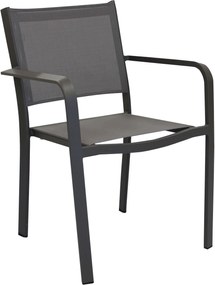 SPLENDOR - poltrona da giardino in alluminio e textilene impilabile