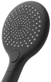Doccetta tonda 26,5 cm in ABS nera con 3 getti Hidra