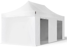 TOOLPORT 3x6m gazebo pieghevole PVC con laterali, PROFESSIONAL alluminio, bianco - (578688)