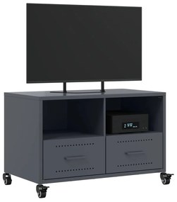 Mobile tv antracite 68x39x43,5 cm in acciaio laminato a freddo