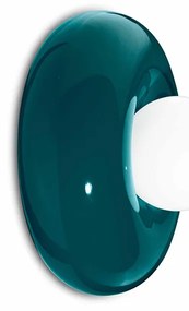 Applique Vintage Decò Bumbum Ceramica Verde Petrolio 1 Luce G9