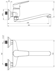 Deante BMO_N80M - Rubinetto per lavello da cucina BORO, nero