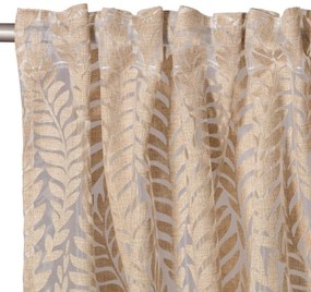 Tenda Jenny marrone, fettuccia e passanti nascosti 200x295 cm