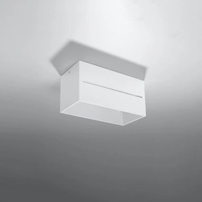 Lampada da soffitto bianca con paralume in metallo 10x20 cm Lorum - Nice Lamps