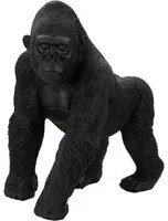 Statua Gorilla 35x37,5x21,5 cm in Poliresina Nero