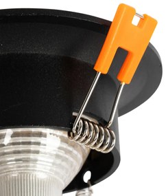 Set di 6 faretti incasso neri GU10 50mm - Gijs