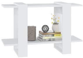 Libreria/divisorio bianco 80x30x51 cm