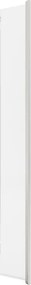 Deflettore walk-in Single L 30 X H200cm, vetro trasparente 8 mm, profilo nickel spazzolato