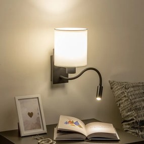 Brilagi - Applique a LED NUBILA 1xE27/25W/230V + LED/3W nero/bianco