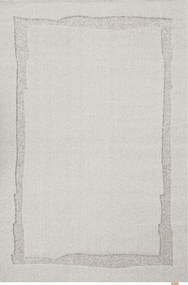 Tappeto in lana grigio chiaro 133x190 cm Morphic Rocca - Agnella