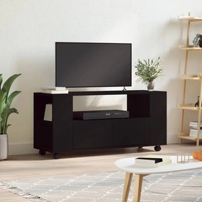 Mobile Porta Tv Nero 102x34,5x43 Cm İn Legno Multistrato /