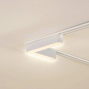 Lindby Striscia LED 48 V Lumaro, bianca, a forma di L, plastica