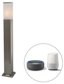 Lampada da esterno intelligente 80 cm in acciaio con Wifi P45 - Malios